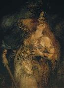 Ferdinand Leeke The Last Farewell of Wotan and Brunhilde USA oil painting artist
